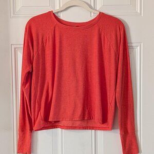 Beyond Yoga Featherweight Daydreamer Pullover Coral LS Super Soft XS Boxy
